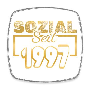 Social 1997 - Magnet carré - blanc - Devant