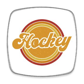 Hockey sur glace Hockey Hockey Joueur de hockey - Magnet carré - blanc - Devant