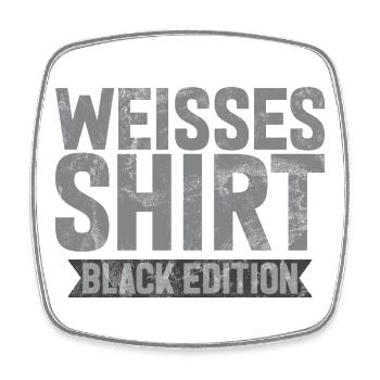 Weisses Shirt Black Edition Lustiger Spruch - Viereckiger Kühlschrankmagnet - Weiß - Vorne