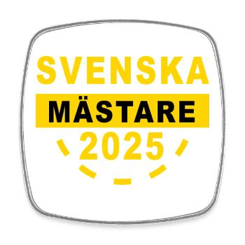 Schwedischer Meister 2025 - Viereckiger Kühlschrankmagnet - Weiß - Vorne