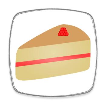 Pastellfarbene Tortenscheibe Himbeere - Viereckiger Kühlschrankmagnet - Weiß - Vorne