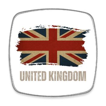 Flag of the United Kingdom, British heritage - Square fridge magnet - white - Front