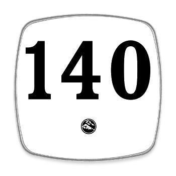 RG-1402 - Square fridge magnet - white - Front