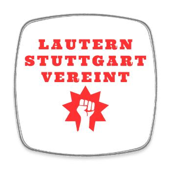 Kaiserslautern and Stuttgart united - Square fridge magnet - white - Front