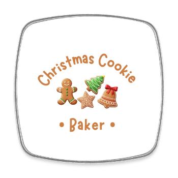 Christmas Baker - Viereckiger Kühlschrankmagnet - Weiß - Vorne