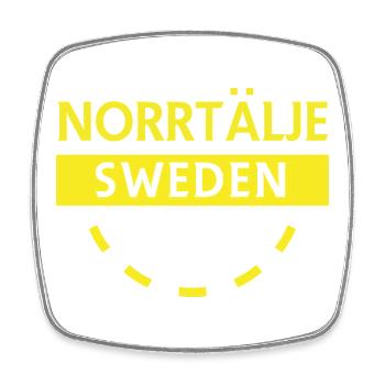 Norrtälje Suède Logo rond - Magnet carré - blanc - Devant