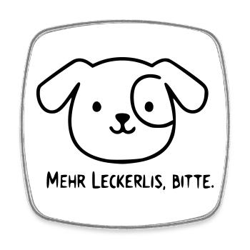 Chien mignon | Plus de friandises, s’il vous plaît ! - Magnet carré - blanc - Devant