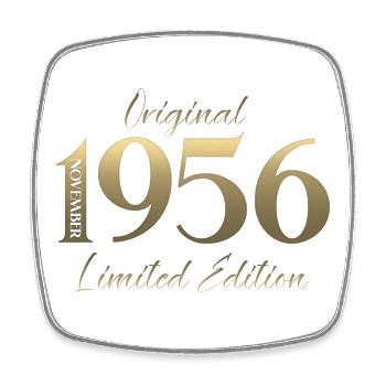 70. Geburtstag Original November Jahrgang 1956  - Viereckiger Kühlschrankmagnet - Weiß - Vorne