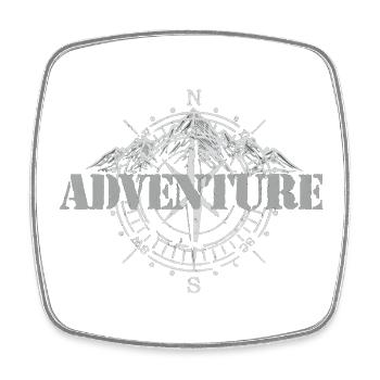 Aventure - Magnet carré - blanc - Devant