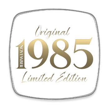 40. Geburtstag Original November Jahrgang 1985 - Viereckiger Kühlschrankmagnet - Weiß - Vorne