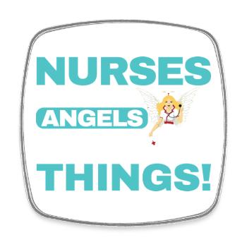 nurse - Square fridge magnet - white - Front
