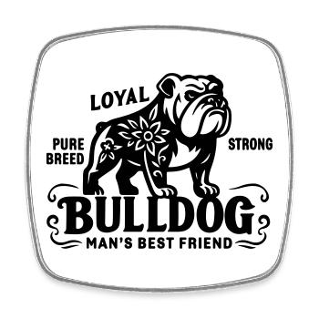 Bulldog Bully Dog Dog Pet old english - Square fridge magnet - white - Front