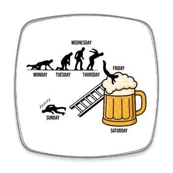 Lustiges Bier Design, perfekt für die JGA Crew - Viereckiger Kühlschrankmagnet - Weiß - Vorne