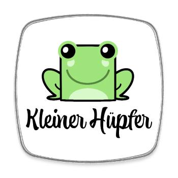 Little hop - Square fridge magnet - white - Front