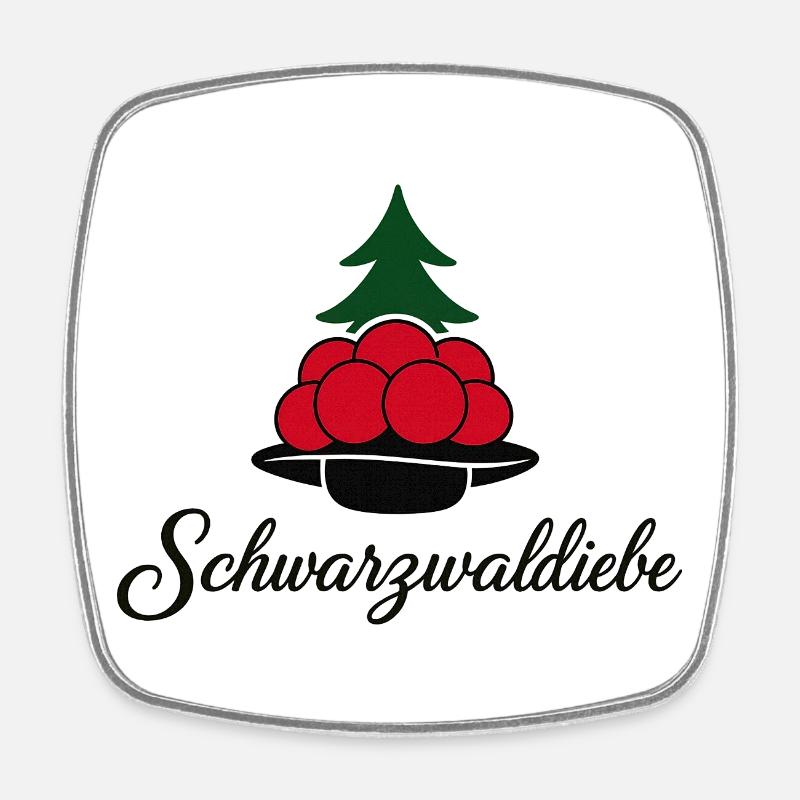 Black Forest Thieves Wild Berries Christmas Tree - Square fridge magnet - white