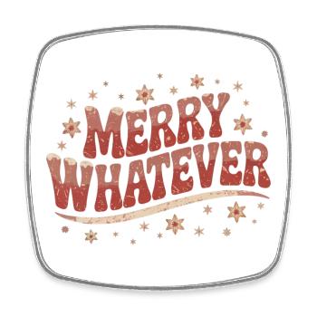 Funny Christmas motif Christmas grouch - Square fridge magnet - white - Front