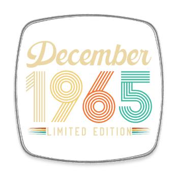 Décembre 1965 Anniversaire Vintage Rétro Cadeau - Magnet carré - blanc - Devant