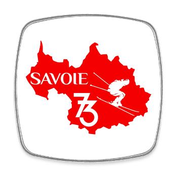 Savoyen 73 - Viereckiger Kühlschrankmagnet - Weiß - Vorne
