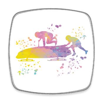 Bob Team Brakeman Bob - Square fridge magnet - white - Front