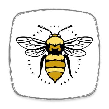T-shirt abeilles Cadeau apiculteur - Magnet carré - blanc - Devant
