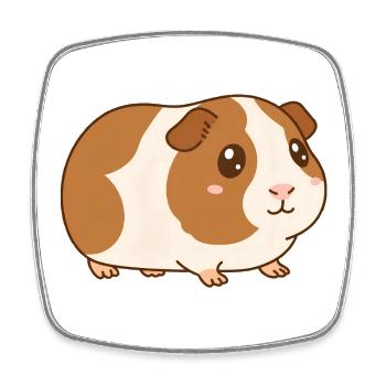 guinea pig - Square fridge magnet - white - Front