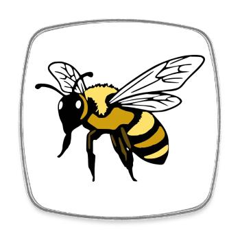 Abeille Abeille Apiculteur Cadeau Noël - Magnet carré - blanc - Devant