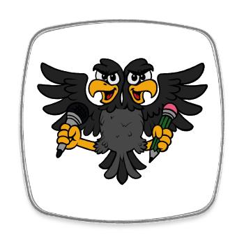 Creative Eagle - Square fridge magnet - white - Front