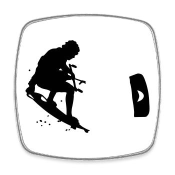 Kitesurfing - Square fridge magnet - white - Front