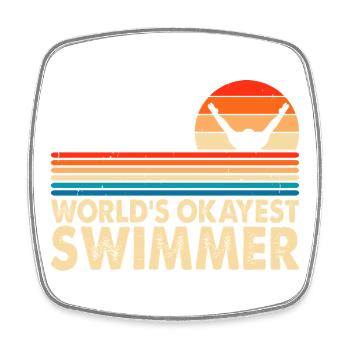 Schwimmen Wassersport Schwimmer Geschenke - Viereckiger Kühlschrankmagnet - Weiß - Vorne
