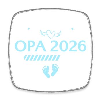 Ich werde Opa 2026 Schwangerschaft ankündigen - Viereckiger Kühlschrankmagnet - Weiß - Vorne