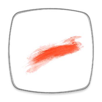 Brush stroke - Square fridge magnet - white - Front