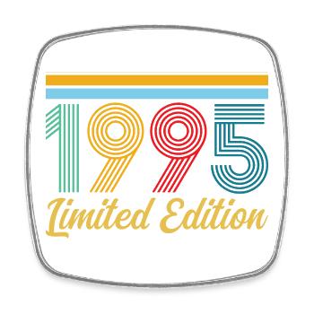 Anniversaire 1995 Né en 1995 Vintage Rétro Cadeau - Magnet carré - blanc - Devant