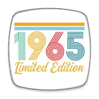 Anniversaire 1965 Né en 1965 Vintage Rétro Cadeau - Magnet carré - blanc - Devant