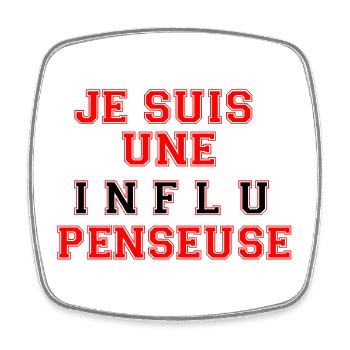 I'm an influencer - Square fridge magnet - white - Front