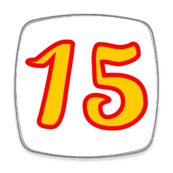15. 15 YEARS. 15th ANNIVERSARY. 15 YEAR ANNIVERSARY. - Square fridge magnet - white - Front