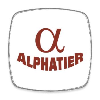 Alpha animal - Square fridge magnet - white - Front