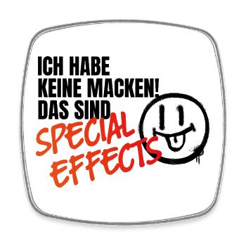 No quirks, but special effects - Square fridge magnet - white - Front