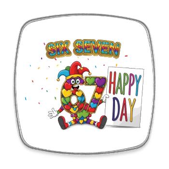 Italian 67 Meme Carnival Funny - Square fridge magnet - white - Front