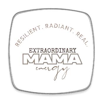 Extraordinary Mama Energy - Square fridge magnet - white - Front