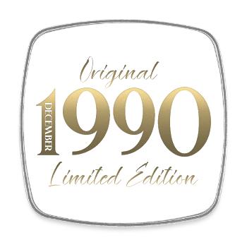 35th Birthday Original December Born 1990 - Square fridge magnet - white - Front