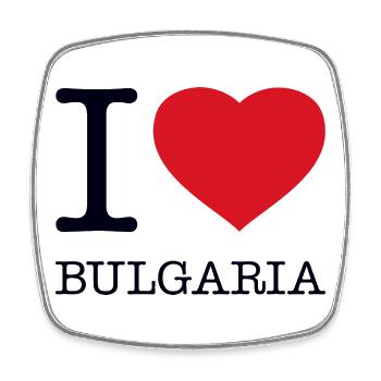 I love Bulgaria - Square fridge magnet - white - Front