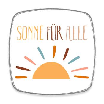 Sun for all, good mood, peace, joy - Square fridge magnet - white - Front