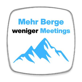 Plus de montagnes, moins de réunions, de jours fériés, de bureaux - Magnet carré - blanc - Devant