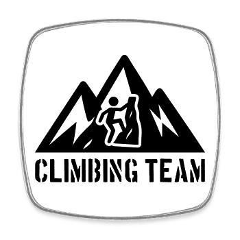 Klettern Team Berge Bergsteigen - Viereckiger Kühlschrankmagnet - Weiß - Vorne