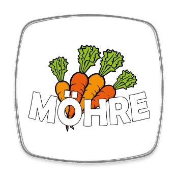 MÖHRE - Viereckiger Kühlschrankmagnet - Weiß - Vorne