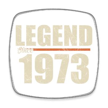 Geburtstag 1973 | Legende seit 1973 - Viereckiger Kühlschrankmagnet - Weiß - Vorne