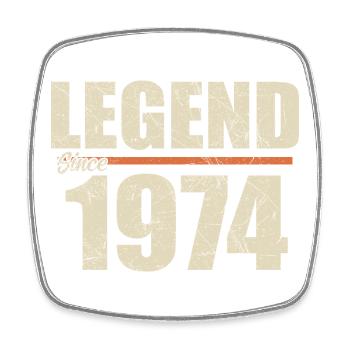 Anniversaire 1974 | Légende depuis 1974 - Magnet carré - blanc - Devant