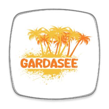 Party Lake Garda - Square fridge magnet - white - Front