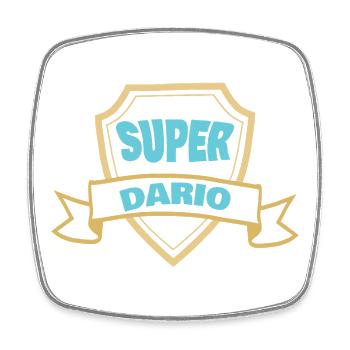 Geschenk für Dario - Viereckiger Kühlschrankmagnet - Weiß - Vorne