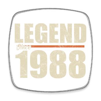 Anniversaire 1988 | Légende depuis 1988 - Magnet carré - blanc - Devant